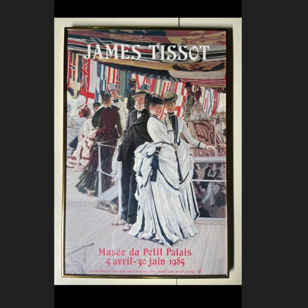 JAMES TISSOT Ball on board Musse du Petit Palais Authentic Original 1985 Poster